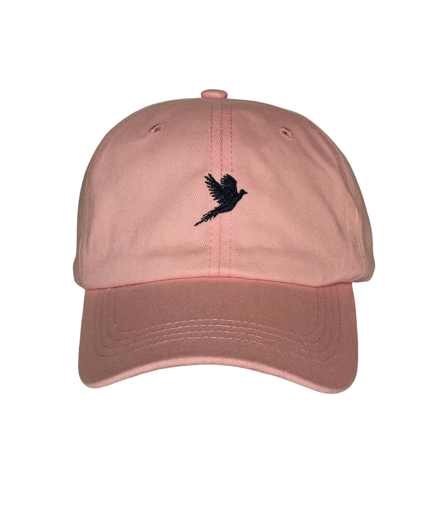 BASEBALL CAP PINK WITH NAVY EMBROIDERED PHEASANT INSIGNIA