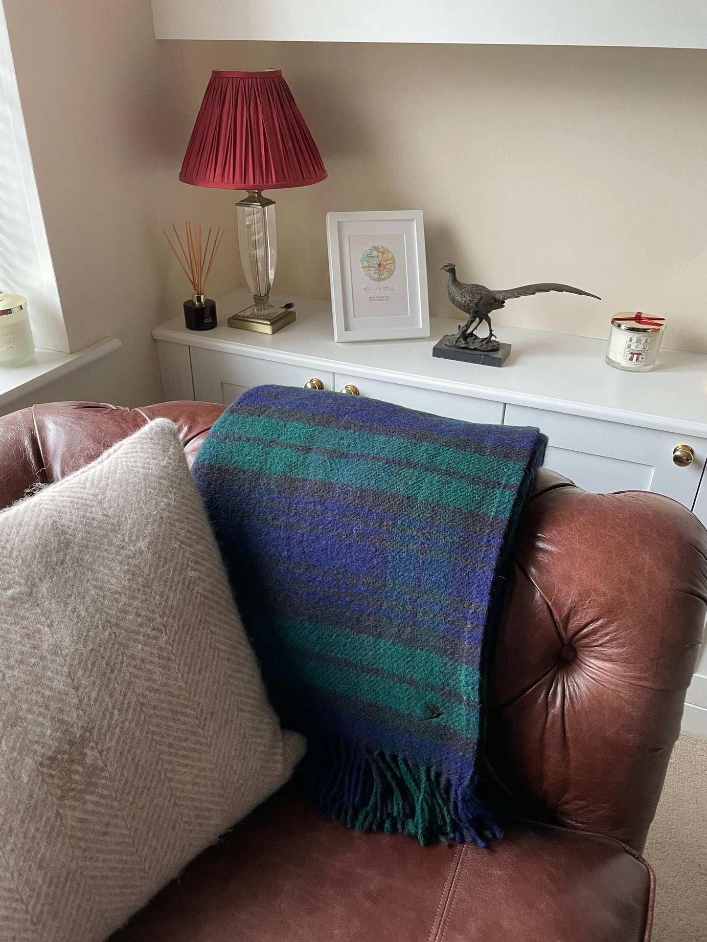 NEW WOOL TARTAN THROW - BLACKWATCH