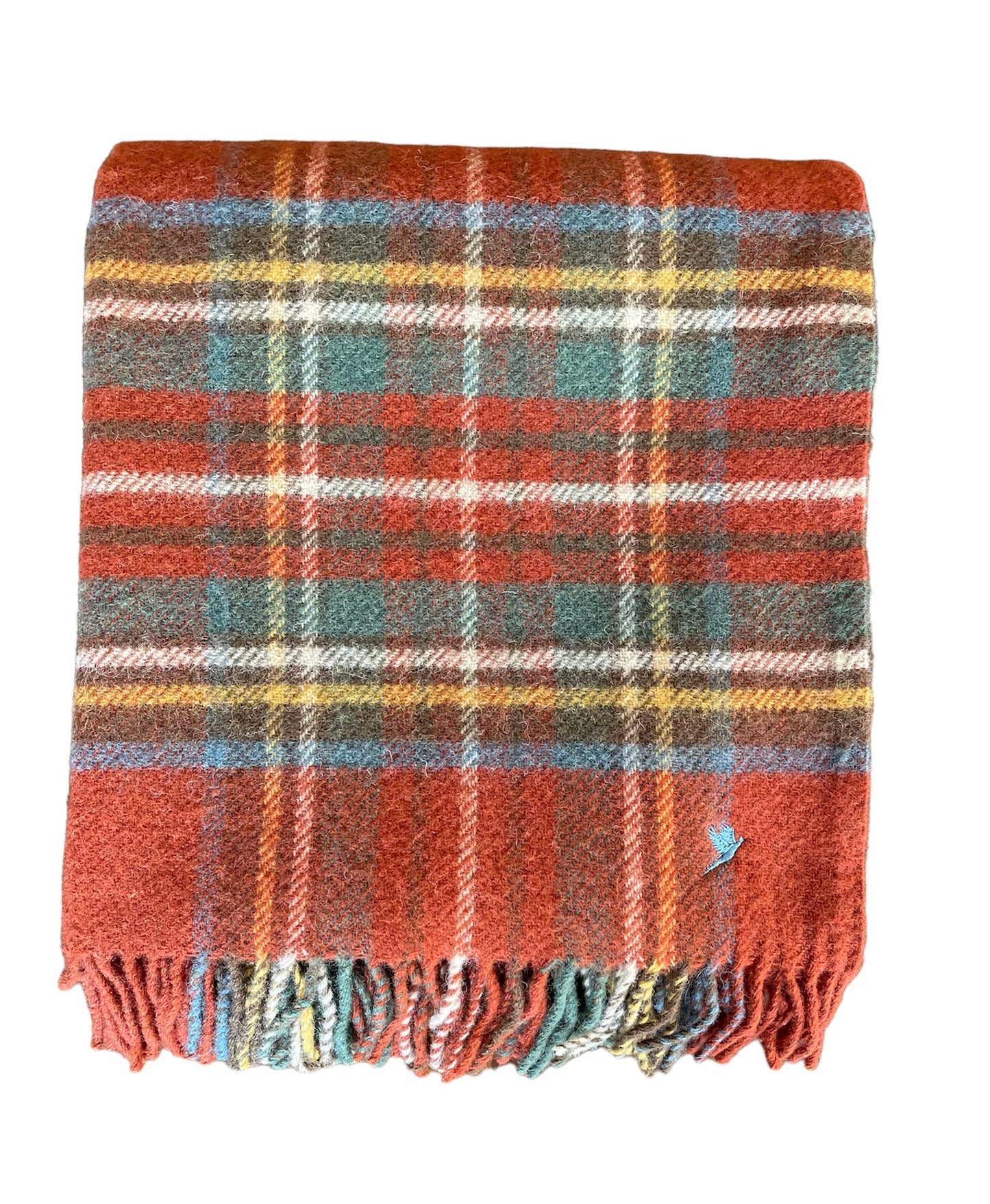 NEW WOOL TARTAN THROW - ANTIQUE ROYAL STEWART