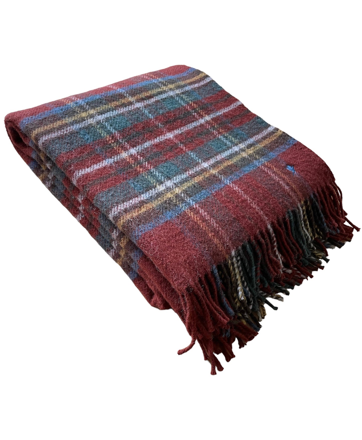 NEW WOOL TARTAN THROW - ANTIQUE ROYAL STEWART