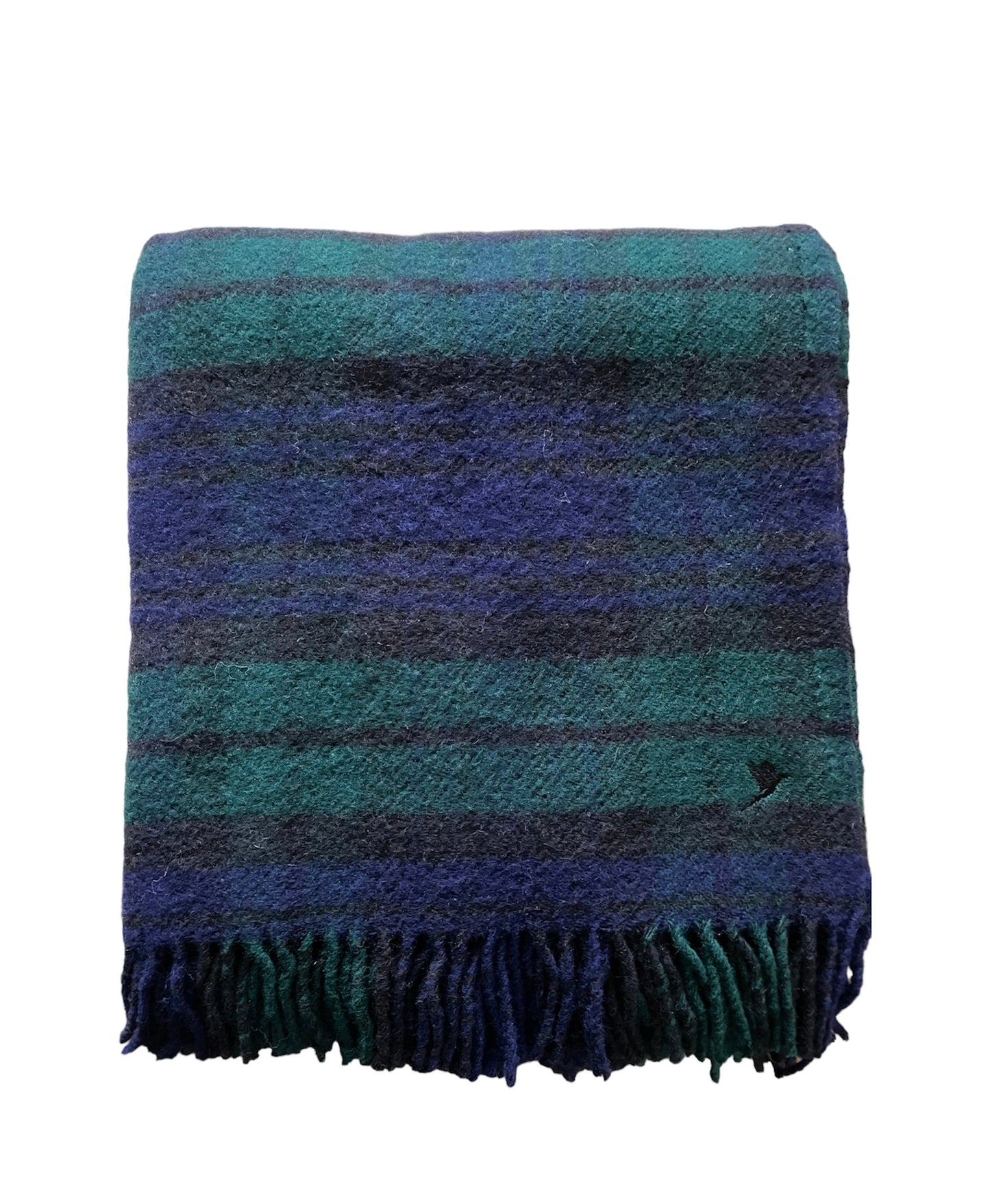 NEW WOOL TARTAN THROW - BLACKWATCH