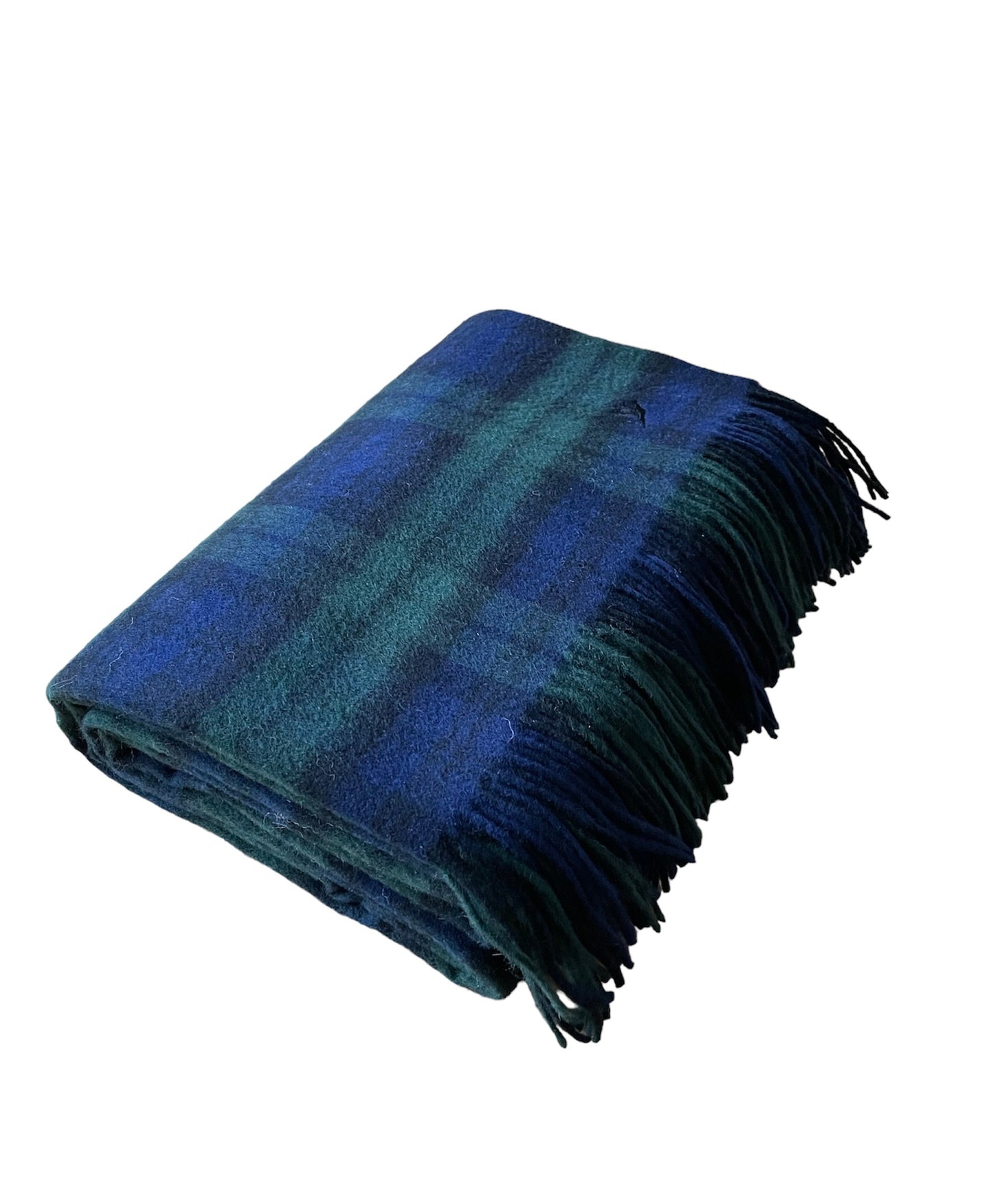 LAMBSWOOL TARTAN THROW - BLACKWATCH